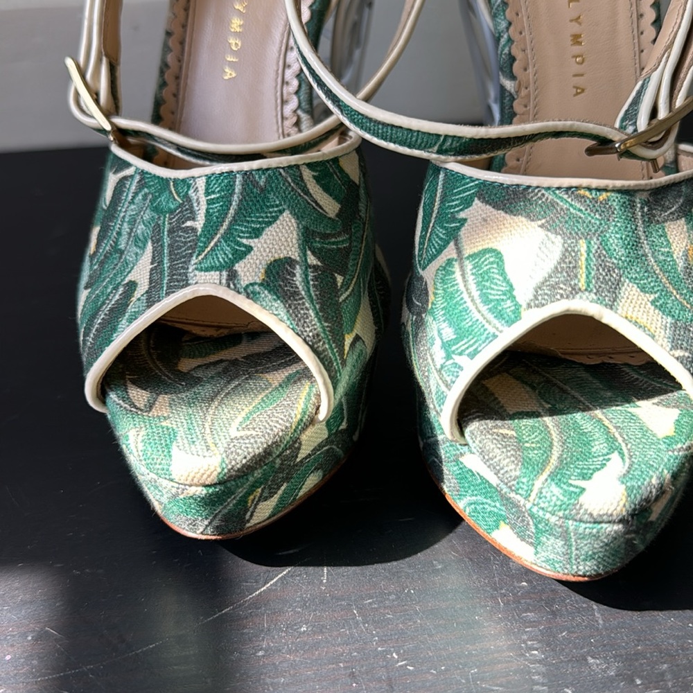 Charlotte Olympia Garden Party with White Wire Heels - Picture 8 of 9
